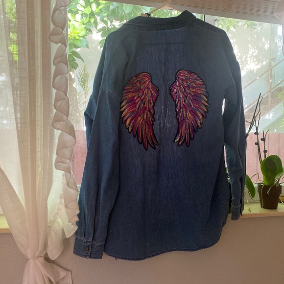 Angel wing shacket - Jean Shirt/Jacket - Picture 1 of 5